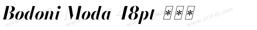 Bodoni Moda 48pt字体转换